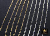 14 K Gold Filled Hammered Cable Chains, 2.4 x 1.9 mm 925 Sterling Sliver CH #866, Dainty Chain