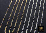 14 K Gold Filled Hammered Cable Chains, 2.4 x 1.9 mm 925 Sterling Sliver CH #866, Dainty Chain