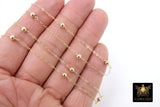 14 K Gold Filled Satellite Chains, Fancy Cable with 4 mm beads CH #912, 14 20 Unfinished By Foot