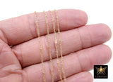 14 K Gold Filled Wavy Ripple Chain, By The Foot, Unfinished Designer Chains, Dainty Small Cable Krinkle Chains