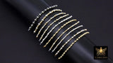14 K Gold Filled Beaded Connectors, Long Bar 925 Sterling Silver Connectors #3601, Navajo Pearls