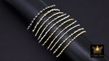 14 K Gold Filled Beaded Connectors, Long Bar 925 Sterling Silver Connectors #3601, Navajo Pearls