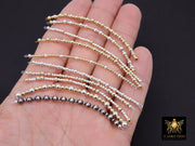 14 K Gold Filled Beaded Connectors, Long Bar 925 Sterling Silver Connectors # 3601, Navajo Pearls