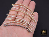 14K Gold Filled Beaded Connectors, Long Bar 925 Sterling Silver Connectors, Navajo Pearls, Permanent Jewelry, Half Beaded Bracelet, Wire Wrapped
