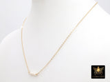 14 K Gold Wire Wrapped 3 Beads Connectors, 1 Beaded Gemstone Faceted Links #3603, Permanent Jewelry