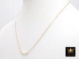 14 K Gold Wire Wrapped 3 Beads Connectors, 1 Beaded Gemstone Faceted Links # 3603, Permanent Jewelry