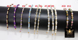 14 K Gold Filled Beaded Connectors, Long Bar Birthstone Connectors For Permanent Jewelry # 3600, Half Bracelet