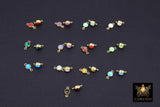 14K Gold Filled Zircon Opal Birthstone Connectors. Permanent Jewelry links for Birthday Gifts. Mothers Day or Wife gifts for her. Black, red, blue, yellow, green, white, purple amethyst, lime.