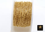 14 K Gold Filled Wavy Bar Paperclip Chain, 1.5 mm Ripple Chains CH# 914, Unfinished Long and Short Chains