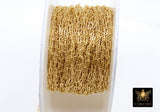 14 K Gold Filled Wavy Bar Paperclip Chain, 1.5 mm Ripple Chains CH #914, Unfinished Long and Short Chains