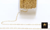 14 K Gold Filled Wavy Bar Paperclip Chain, 1.5 mm Ripple Chains CH# 914, Unfinished Long and Short Chains