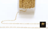 14 K Gold Filled Wavy Bar Paperclip Chain, 1.5 mm Ripple Chains CH# 914, Unfinished Long and Short Chains