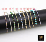 14 K Gold Filled Beaded Connectors, Long Bar Birthstone Connectors For Permanent Jewelry # 3600, Half Bracelet