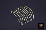 14 K Gold Filled Beaded Connectors, Long Bar 925 Sterling Silver Connectors # 3601, Navajo Pearls