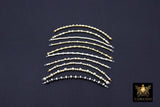 14 K Gold Filled Beaded Connectors, Long Bar 925 Sterling Silver Connectors # 3601, Navajo Pearls