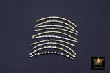 14 K Gold Filled Beaded Connectors, Long Bar 925 Sterling Silver Connectors # 3601, Navajo Pearls