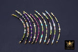 14 K Gold Filled Beaded Connectors, Beaded Bar Mixed Faceted Stone Connectors, Permanent Jewelry Half Bracelet Charms, Tiny Gemstones, Pearls, Blue Turquoise