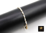 14 K Gold Filled Beaded Pearl Bracelet, Women's Natural Freshwater Pearls Beaded Bracelet, 4 mm Stacking Bracelet