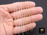 14 K Gold Filled Textured Heart Chains, 3.2 mm 925 Sterling Silver, Hammered Heart Shaped, Unfinished Chain By The Foot or Yard