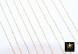 14 K Gold Filled Heart Chains, 1.9 mm Gold Filled Tiny Heart Shaped CH# 923, Unfinished Chain By the Foot