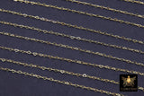 14 K Gold Filled Heart Chains, 1.9 mm Gold Filled Tiny Heart Shaped CH# 923, Unfinished Chain By the Foot