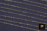 14 K Gold Filled Heart Chains, 1.9 mm Gold Filled Tiny Heart Shaped CH #923, Unfinished Chain By the Foot