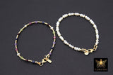 14 K Gold Filled Beaded Pearl Bracelet, Women's Natural Freshwater Pearls Beaded Bracelet, 4 mm Stacking Bracelet