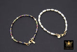 14 K Gold Filled Beaded Pearl Bracelet, Women's Natural Freshwater Pearls Beaded Bracelet, 4 mm Stacking Bracelet