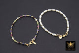 14 K Gold Filled Beaded Pearl Bracelet, Women's Natural Freshwater Pearls Beaded Bracelet, 4 mm Stacking Bracelet