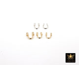 14 K Gold Filled Cable Wire Guard, 925 Sterling Silver Wire Savers AG # 2831, 3 Sizes Cable Thimble Guardian Protector