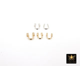 14 K Gold Filled Cable Wire Guard, 925 Sterling Silver Wire Savers AG #875, 3 Sizes Cable Thimble Guardian Protector
