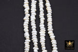 Genuine White Pearl Rondelle Bead Strands, 4 x 2.5 mm White Freshwater Pearl Beads BS #181, 5 mm Freshwater Pearl