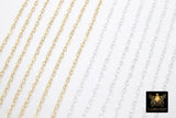 Gold Filled Heart Chains, 2.6 mm 925 Sterling Silver, 14 K Gold Filled Dainty Heart Shaped CH# 886