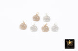 14 K Gold Filled Camellia Charms, 925 Sterling Silver Rose Flower Charms # 927, 8 mm Gold Love Devotion Floral Charms