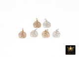 14 K Gold Filled Camellia Charms, 925 Sterling Silver Rose Flower Charms # 927, 8 mm Gold Love Devotion Floral Charms