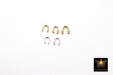 14 K Gold Filled Cable Wire Guard, 925 Sterling Silver Wire Savers AG #700, 3 Sizes Cable Thimble Guardian Protector