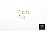 14 K Gold Filled Cable Wire Guard, 925 Sterling Silver Wire Savers AG #875, 3 Sizes Cable Thimble Guardian Protector
