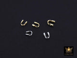 14 K Gold Filled Cable Wire Guard, 925 Sterling Silver Wire Savers AG # 700, 3 Sizes Cable Thimble Guardian Protector