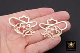 Rebel Man Charm, Gold Man In Hat AG #3203, Gold Scarf Pendants