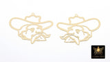 Rebel Man Charm, Gold Man In Hat AG #3203, Gold Scarf Pendants