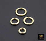 Gold Round Push Clasp, 10 mm 12 mm Small Gold Over 925 Sterling Silver # 2076, 14 mm 16 mm Large Clip Connector