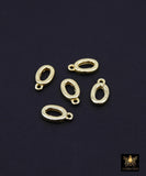 Gold Oval Push Clasp, 10 mm Gold Over 925 Sterling Silver Silver Spring Oval Shaped # 3648, 2 Styles Clip Connector