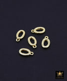 Gold Oval Push Clasp, 10 mm Gold Over 925 Sterling Silver Silver Spring Oval Shaped #3617, 2 Styles Clip Connector
