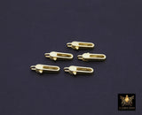 Gold Long Lobster Clasps, Long Oval Lobster Claws # 3616, Gold Over 925 Sterling Silver Rectangle Clasp