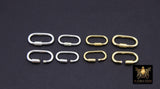 Gold or Silver Carabiner, 14 mm Small Gold Over 925 Sterling Silver Oval Long Clasps # 3610, 16 mm Gold or Silver Screw Clasps