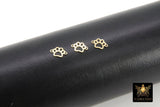 14 K Gold Filled Tiger Paw Connector, 6 mm Paw Shaped 925 Sterling Silver Animal Charm # 3204, Permanent Jewelry Dog Paw Links