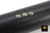 14 K Gold Filled Tiger Paw Connector, 6 mm Paw Shaped 925 Sterling Silver Animal Charm # 3204, Permanent Jewelry Dog Paw Links