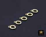 Gold Oval Push Clasp, 10 mm Gold Over 925 Sterling Silver Silver Spring Oval Shaped # 3648, 2 Styles Clip Connector