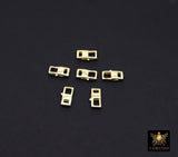 Gold Lobster Clasps, 6 x 12 mm Rectangle Shaped Clips, Gold Over 925 Sterling Silver Shape Clasps # 664