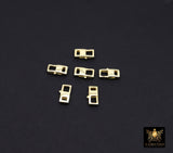Gold Lobster Clasps, 6 x 12 mm Rectangle Shaped Clips, Gold Over 925 Silver Shape Clasps #3815
